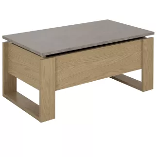 DENVER│Table basse relevante "Up&Down"│52x90xh40/52 cm│Chêne rockwood