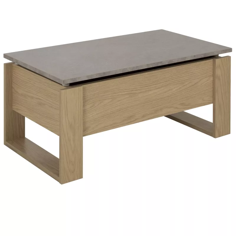 DENVER│Table basse relevante "Up&Down"│52x90xh40/52 cm│Chêne rockwood DENVER│Table basse relevante "Up&Down"│52x90xh40/52 cm│Chêne rockwood