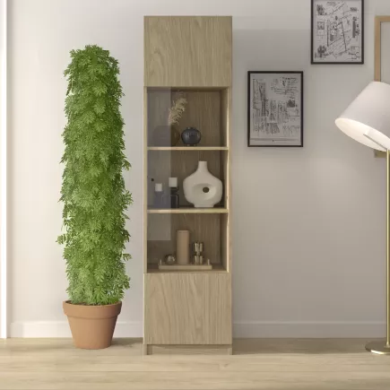 IRIS│Vitrine 1 porte verre│38x45xh172 cm