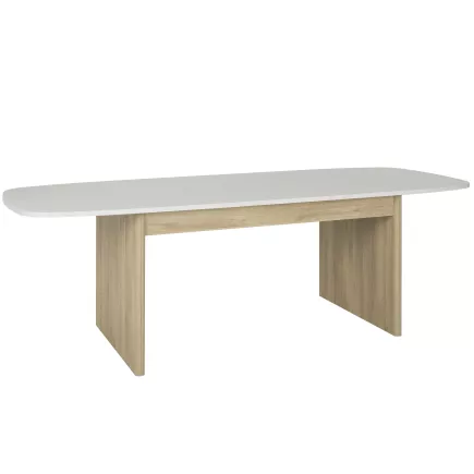 GALEO│Table angles arrondis 1 allonge│100x200/248xh78 cm│6-10 personnes
