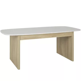 GALEO│Table angles arrondis 1 allonge│100x200/248xh78 cm│6-10 personnes