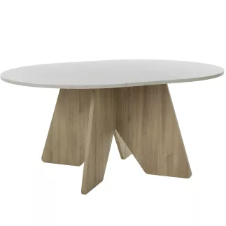 GALEO│Table ronde 1 allonge│120/160xh74 cm│4-6 personnes