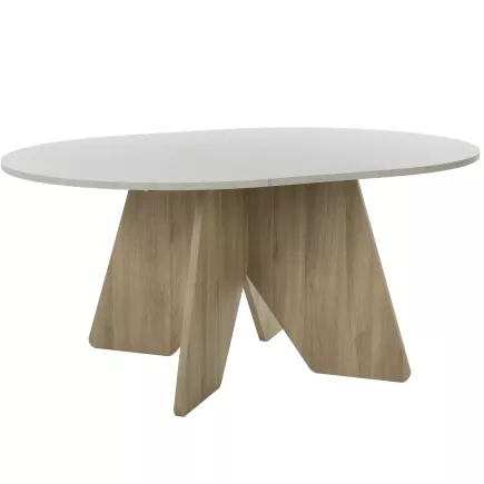 GALEO│Table ronde 1 allonge│120/160xh74 cm│4-6 personnes