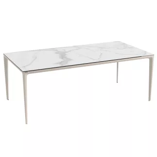 MALLORCA │Table rectangulaire 200x100 cm│Piètement gris cachemire│Coloris à choix