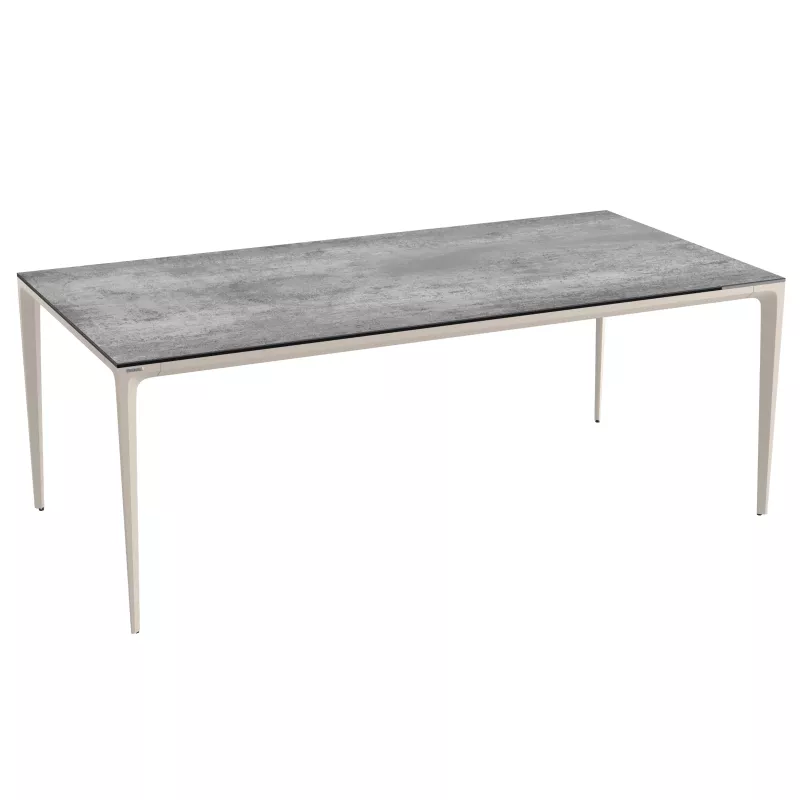 MALLORCA │Table rectangulaire 200x100 cm│Piètement gris cachemire│Coloris à choix