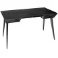 RAFALE │Bureau 130x70 cm│Piétement acier laqué noir mat│Coloris à choix