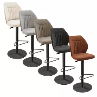 BUDAPEST│Tabouret H115 cm - Assise pivotante 360°│Tissus à choix