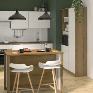 EDEN│Buffet haut 2 portes 1 tiroir│41x100xh200 cm│Blanc