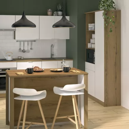 EDEN│Buffet haut 2 portes 1 tiroir│41x100xh200 cm│Blanc