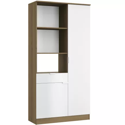 EDEN│Buffet haut 2 portes 1 tiroir│41x100xh200 cm│Blanc
