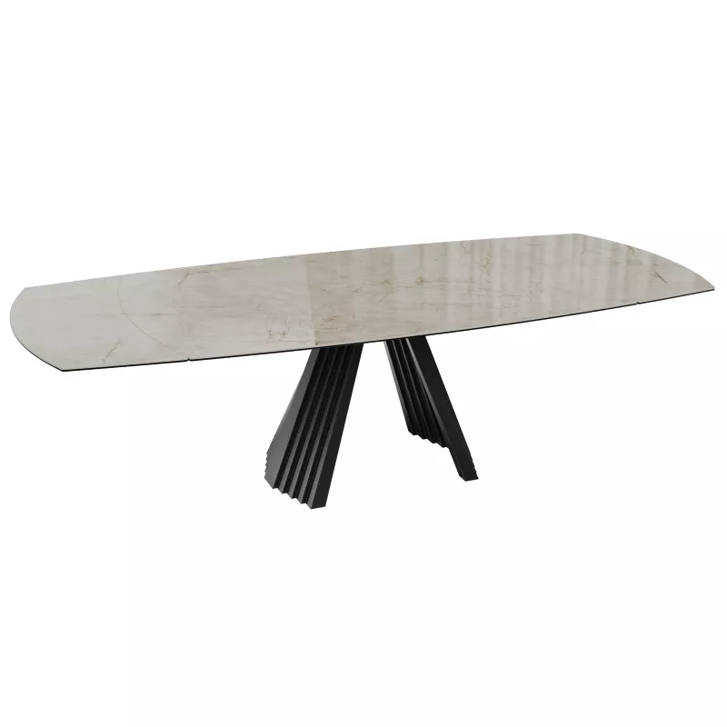 GOTHAM│Table extensible L 190-270 cm│Plateau céramique│Coloris à choix GOTHAM│Table extensible L 190-270 cm│Plateau céramique│Coloris à choix