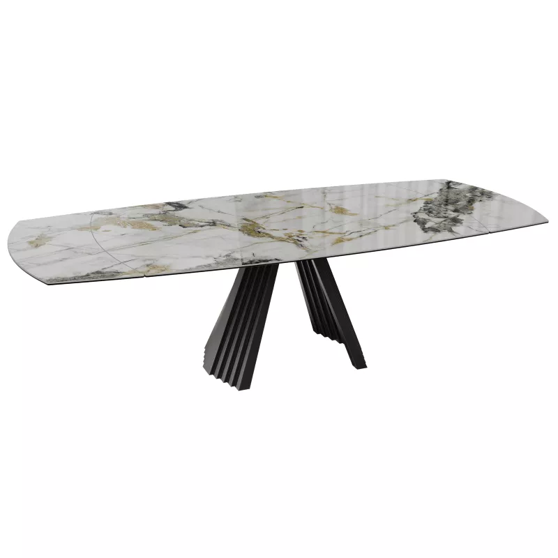 GOTHAM│Table extensible L 190-270 cm│Plateau céramique│Coloris à choix