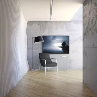 ORION│Lampadaire sur pied │Abat-jour pivotant│Noir