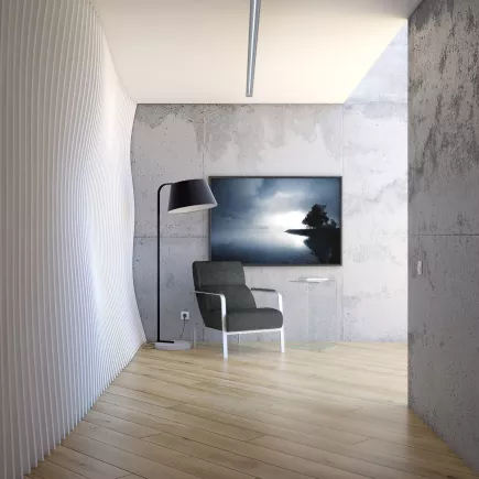 ORION│Lampadaire sur pied │Abat-jour pivotant│Noir