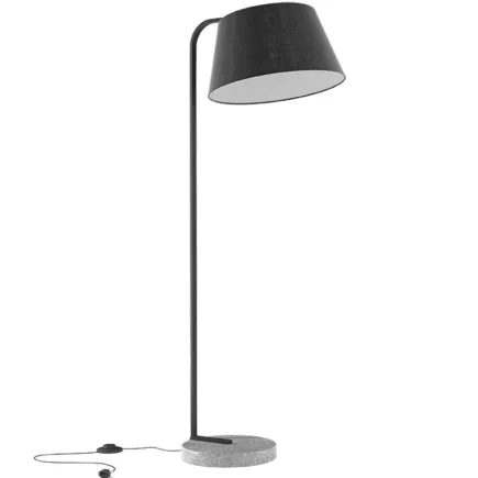 ORION│Lampadaire sur pied │Abat-jour pivotant│Noir