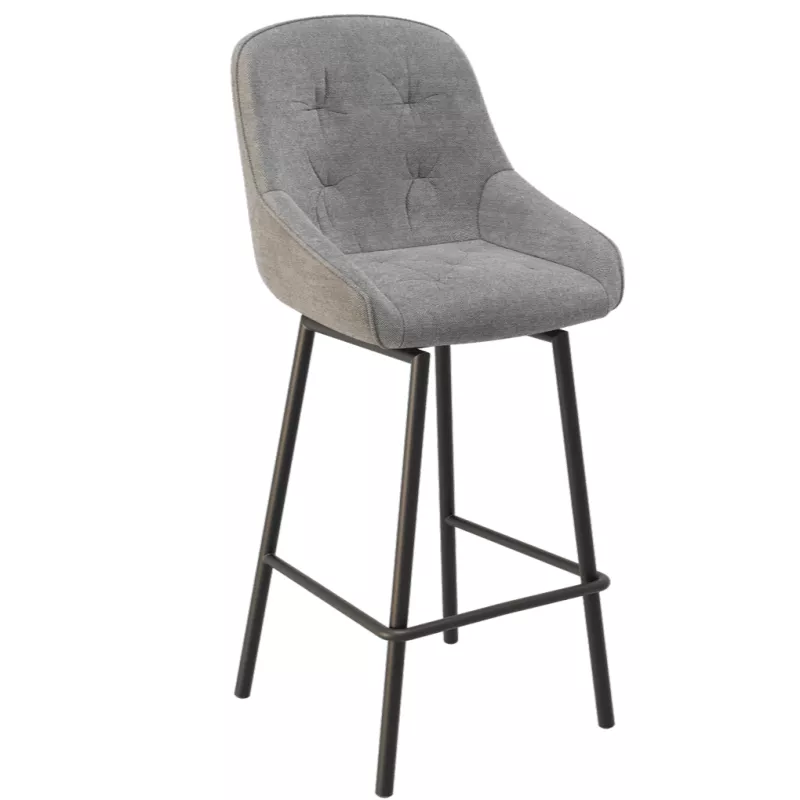 SAN FRANCISCO │Tabouret H115 cm - Assise pivotante 180° avec rappel│Tissus à choix