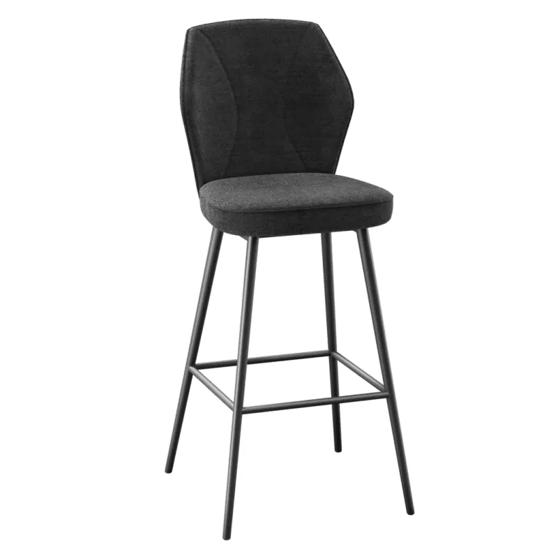 VARSOVIE │Tabouret H97 cm - Assise pivotante à 180° avec rappel│Tissus à choix VARSOVIE │Tabouret H97 cm - Assise pivotante à 180° avec rappel│Tissus à choix