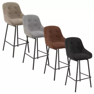 SAN FRANCISCO │Tabouret H115 cm - Assise pivotante 180° avec rappel│Tissus à choix