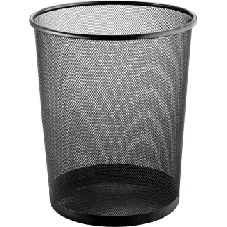 HELIT│Corbeille à papier│Acier │23 litres│Noir