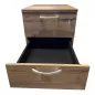 PRESTIGE│Pack bureau direction avec meuble retour fermé + voile de fond + caisson sous bureau│Noir/Timber/Chromé