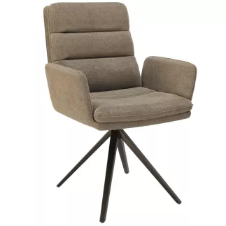 HELSINKI EXPO│Siège d'accueil - visiteur│Assise pivotante avec rappel│Beige