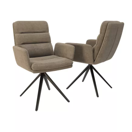 HELSINKI EXPO│Siège d'accueil - visiteur│Assise pivotante avec rappel│Beige