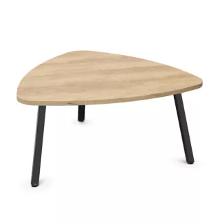 MEDIATOR EXPO│Table Basse H 34 X L70 cm│3 pieds métal noir│Chêne Nebraska