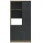 EDEN│Buffet haut 2 portes 1 tiroir│41x100xh200 cm│Anthracite
