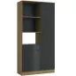 EDEN│Buffet haut 2 portes 1 tiroir│41x100xh200 cm│Anthracite