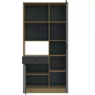 EDEN│Buffet haut 2 portes 1 tiroir│41x100xh200 cm│Anthracite