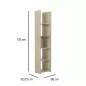 STRAW│ Bibliothèque finition angle ouverte│36x32/21xh175 cm
