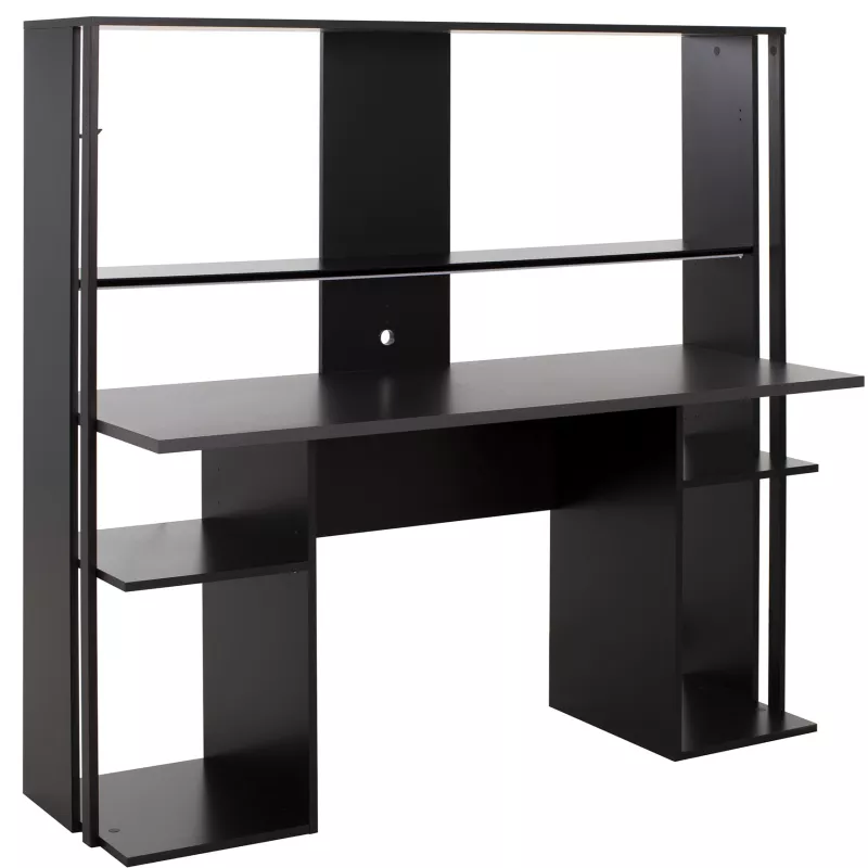 STREAM│Bureau gamer│Noir│167x60xh145 cm