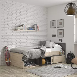ERQUY│Lit enfants rangements│90x200 cm