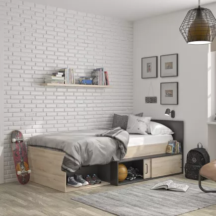 ERQUY│Lit enfants rangements│90x200 cm