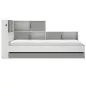 ERWAN│Lit enfant rangements│90x200 cm│Gris moon