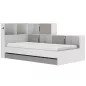 ERWAN│Lit enfant rangements│90x200 cm│Gris moon