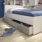 ERWAN│Lit enfant rangements│90x200 cm│Gris moon