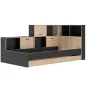ERWAN│Lit enfant rangements│90x200 cm│Châtaignier naturel
