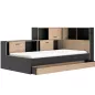 ERWAN│Lit enfant rangements│90x200 cm│Châtaignier naturel