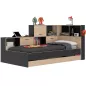 ERWAN│Lit enfant rangements│90x200 cm│Châtaignier naturel