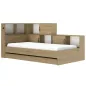 ERWAN│Lit enfant rangements│90x200 cm│Chêne artisan