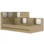 ERWAN│Lit enfant rangements│90x200 cm│Chêne artisan