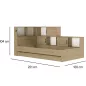 ERWAN│Lit enfant rangements│90x200 cm│Chêne artisan