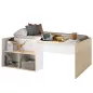 OSCAR│Lit enfant rangements et bureau│90x190 cm│Châtaignier naturel