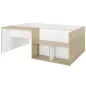 OSCAR│Lit enfant rangements et bureau│90x190 cm│Châtaignier naturel