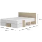 SWIVEL│Lit adultes rangements│140x200 cm│Châtaignier naturel-Blanc