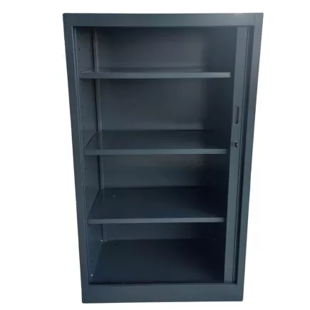B-STORE│Armoire rideau L 80 x H 136 cm│Gris anthracite
