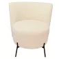 MOBITEC│Fauteuil tissu H76cm│Blanc cassé/Noir