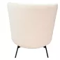 MOBITEC│Fauteuil tissu H76cm│Blanc cassé/Noir