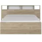 SOLEA│Lit adultes rangements│140x190 cm│Chêne blond-Blanc SOLEA│Lit adultes rangements│140x190 cm│Chêne blond-Blanc